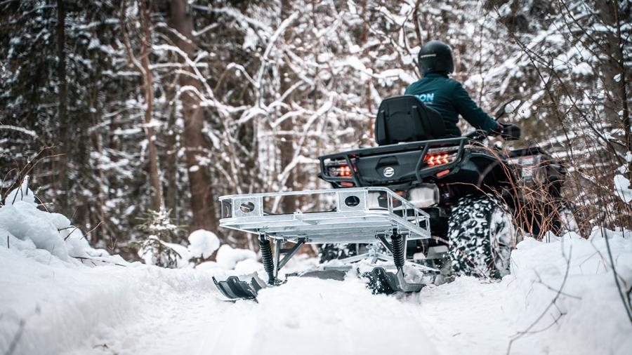 Ski sled (platform trailer on skis)