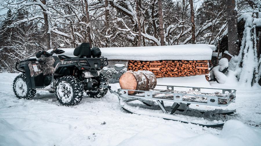 Ski sled (platform trailer on skis)