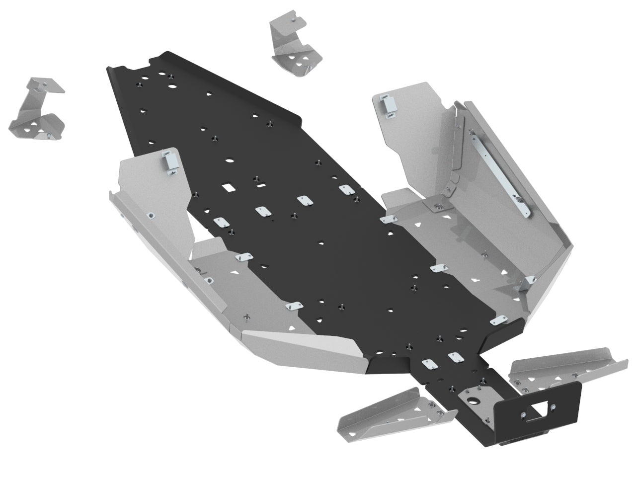 Skid plate full set (aluminum/plastic): CFMOTO ZFORCE 950 H.O. Sport (...-2023)