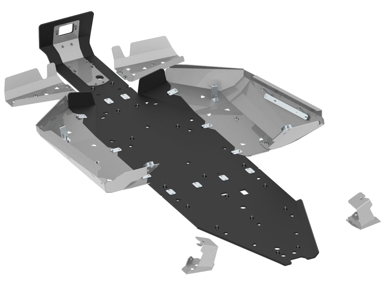 Skid plate full set (aluminum/plastic): CFMOTO ZFORCE 950 H.O. Sport (...-2023)