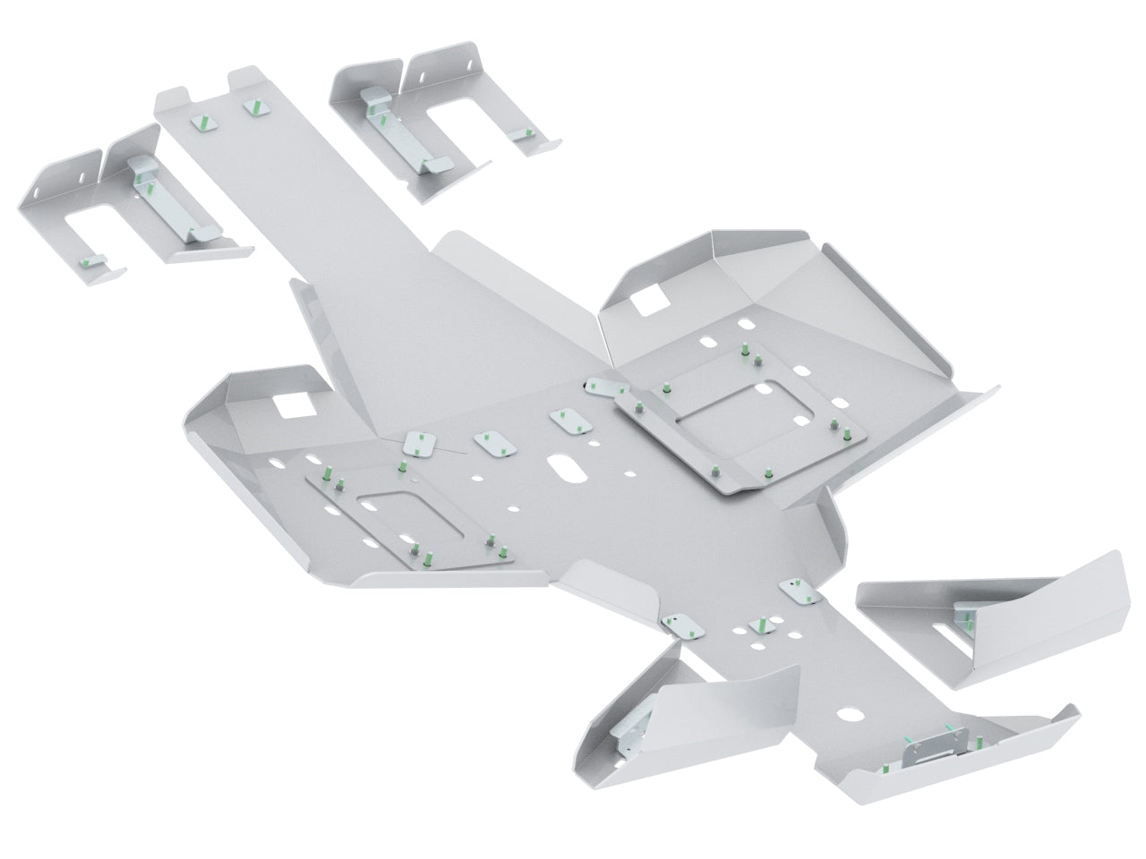 Skid plate full set (aluminium): Polaris Sportsman: 570 (2021+): 450 HO (2021+)