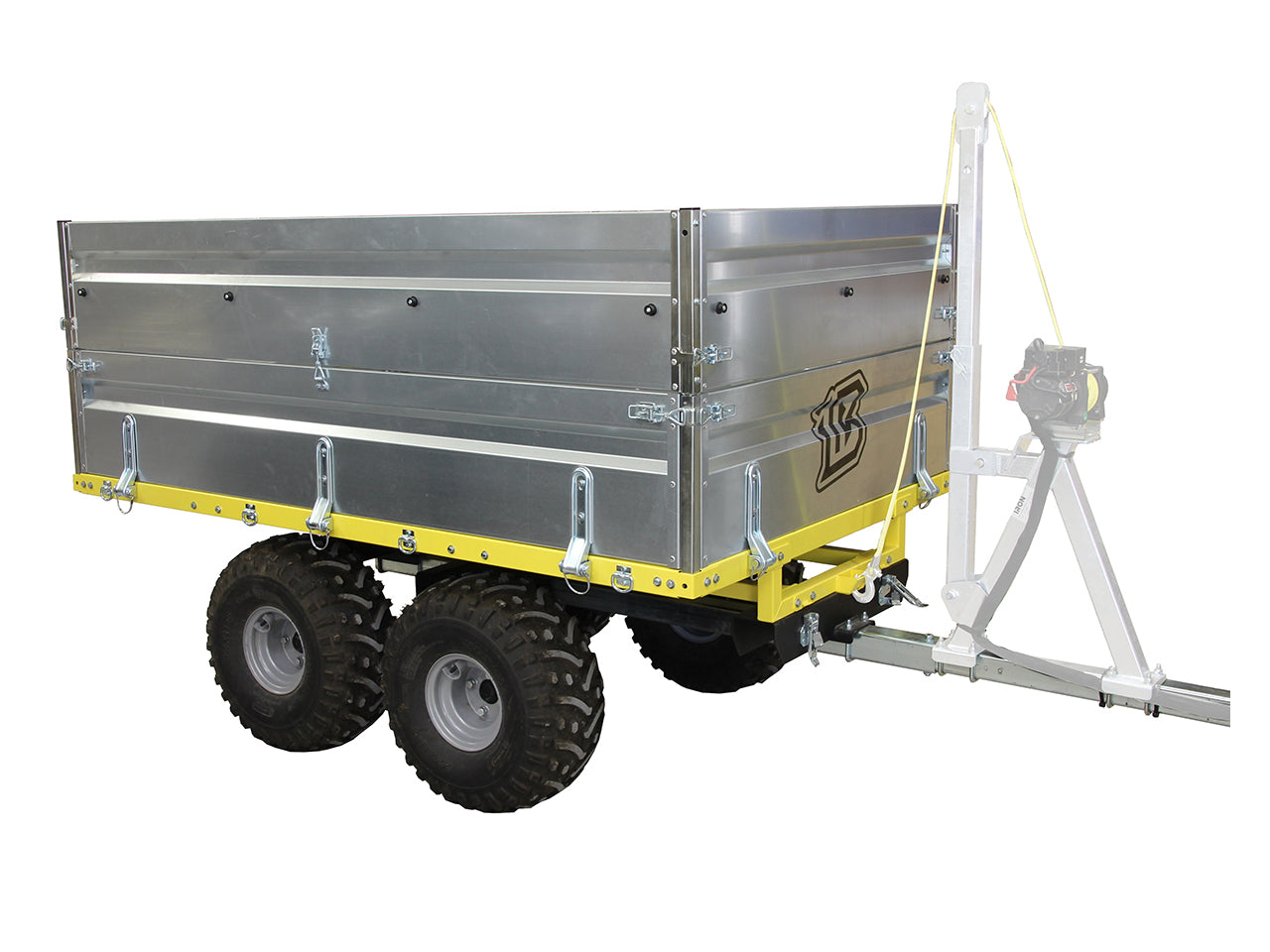 Flatbed Dump Trailer: FD-1200 (US-version): with box extensions