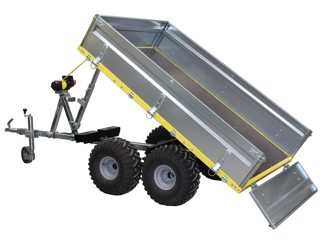 Flatbed Dump Trailer: FD-1200 (US-version): with box extensions